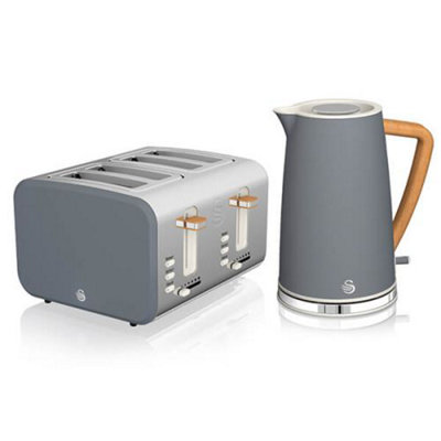 Smeg Slate Grey Kettle & Toaster  Kettle and toaster, Smeg kettle, Kettle  and toaster set