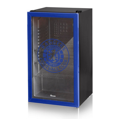 Swan Rangers 80L Blue Glass Fronted Fridge Blue