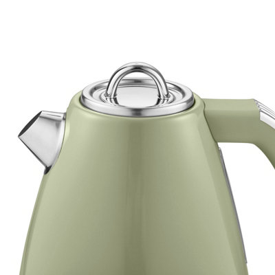 Swan Retro 1.5 Litre Jug Kettle, Green, with 360 Degree Rotational Base, 3KW Fast Boil, Easy Pour, SK19020GN