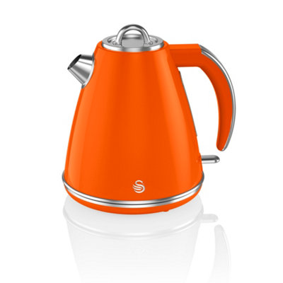 Swan Retro 1.5 Litre Jug Kettle Orange with 360 Degree