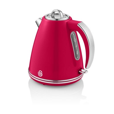 Swan retro cheap red kettle