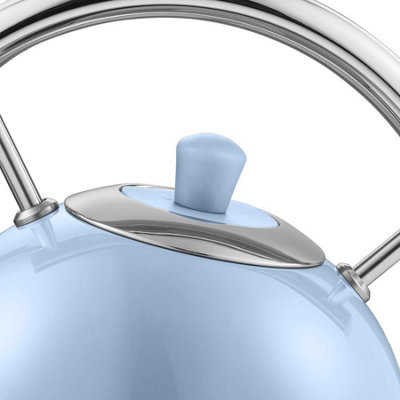 Swan retro best sale dome kettle blue