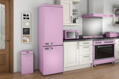 Pink fridge freezer swan sales