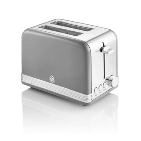 Swan Retro Grey 2 Slice Toaster