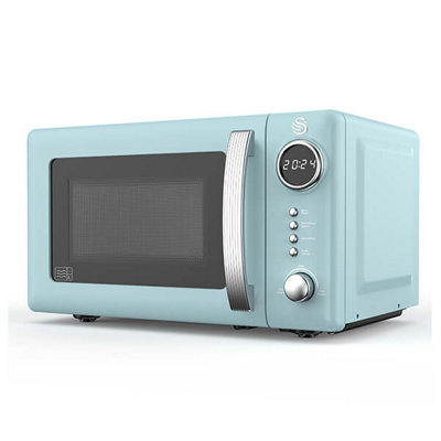 Swan Retro Revive Blue 800w Digital Microwave