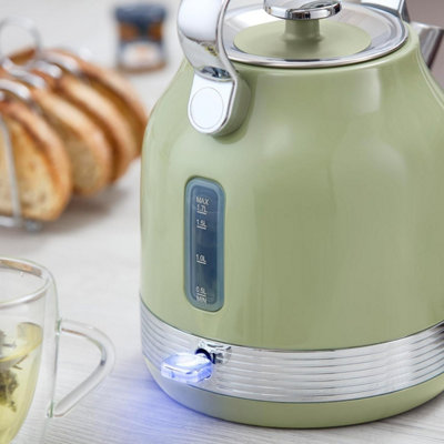 Swan Retro Revive Green 3-Piece Kitchen Set Stovetop-Style Kettle ...