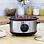 Swan SF17020N 3.5 Litre Oval Stainless Steel Slow Cooker with 3 Cooking Settings, 200W, Silver