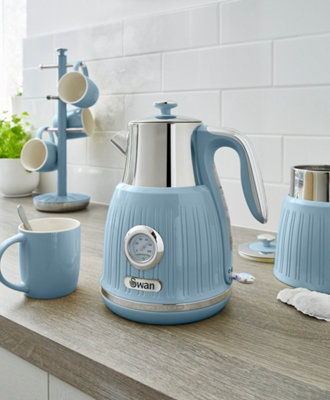 Swan retro hotsell blue kettle