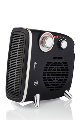 Swan Vertical 2000W Fan Heater Black - 1