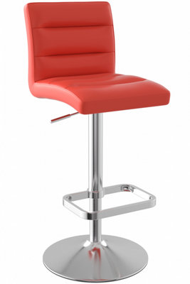 Swank Adjustable Bar Stool Red breakfast bar stools DIY at B&Q
