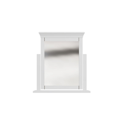 Swanley Trinket Dressing Table Adjustable Freestanding Makeup Mirror Solid Pine MDF White Unit