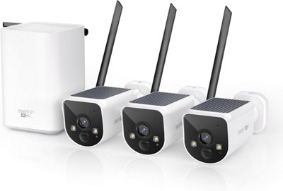 Swann MaxRanger4K Wireless Security System 3 Cam Kit with 4K Solar Cameras, Colour Night Vision, True Detect & 1TB Local Storage