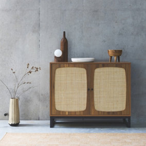 sweeek. 100cm cane sideboard Retro Natural 100x40x80 cm