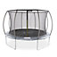 sweeek. 12ft trampoline with inner safety net for optimal safety -  Diam.370 cm - Saturne Inner - Grey