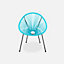 sweeek. 2 Egg designer string chairs - PVC designer string chairs - Acapulco - Blue