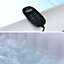 sweeek. 4-person square inflatable hot tub MSpa - 160cm square 4-person spa PVC pump heater filter remote control - Fjord 4 - Grey