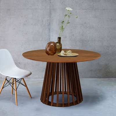 sweeek - 4-seater wooden-effect dining table with spruce legs Clara ...