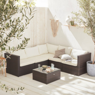 Siena 5 seater rattan store garden sofa set