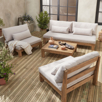 Hardwood garden sofa deals set