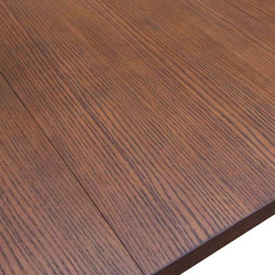 sweeek - 6-10 seater rectangular extendable dining table, rubberwood and Walnut colored oak veneer,  170/270x100x75 cm - Solene