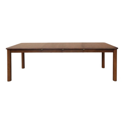 sweeek - 6-10 seater rectangular extendable dining table, rubberwood and Walnut colored oak veneer,  170/270x100x75 cm - Solene