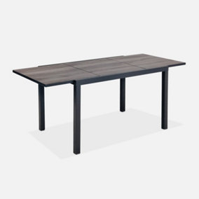 sweeek. 6-seater extendable outdoor table 120/180cm Nashville 180cm Natural 180x80x75 cm