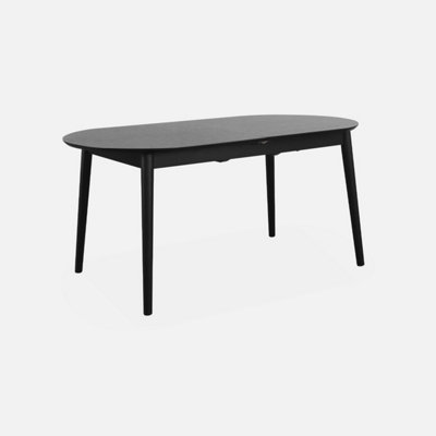 sweeek - 6 to 8-seater extendable oval dining table Lisa Black