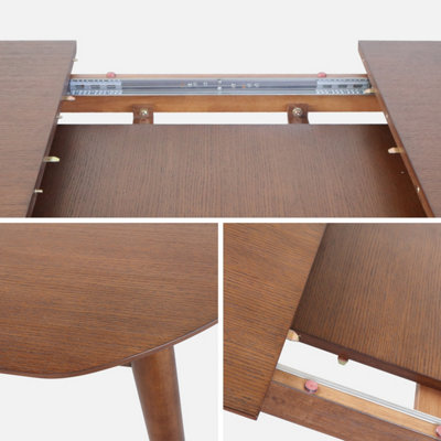 sweeek. 6 to 8-seater extendable oval dining table Lisa
