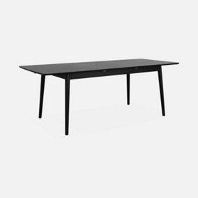 sweeek. 6 to 8-seater extendable rectangular dining table Lina Black 210x90x75 cm