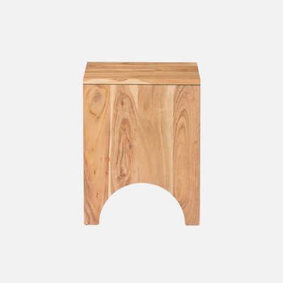 sweeek. Acacia wood side table bedside table Malapo Natural 35x35x45 cm