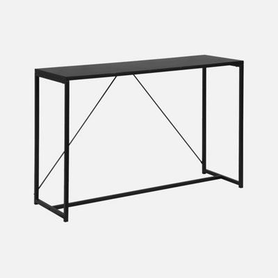 sweeek. Black metal console 120 x 39 x 79cm - Industrial - 1 ...