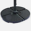 sweeek. Cantilever parasol base - set of 4 rounded base weights 48x48cm fits parasols with cross legged base