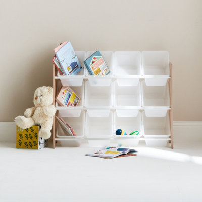 sweeek. Children's toy storage unit Tobias Natural 84x29.5x60 cm