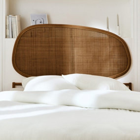 sweeek. Dark rattan headboard Samoa 140x3x120 cm