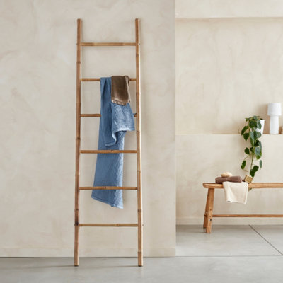 sweeek. Decorative bamboo ladder with 6 uprights Fidji Natural 50x3x190 cm