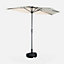 sweeek. Diam.250cm Half parasol for balcony - half-parasol aluminium pole crank - Calvi - Sand