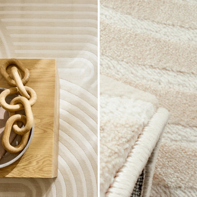 sweeek - Indoor rug with cream arches pattern 160 x 230 cm - Brad