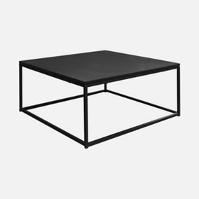sweeek. Industrial black metal coffee table Industrielle Black 80x80x36 cm