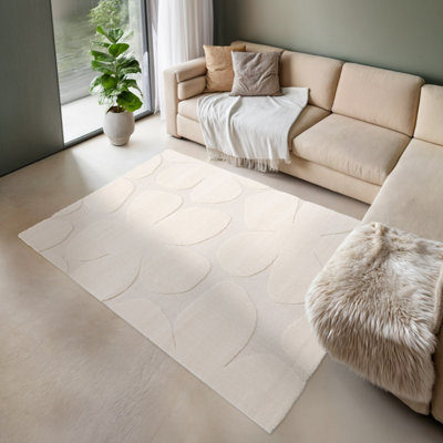 sweeek - Interior rug cream floral pattern Betty 150x80x1.4 cm sweeek