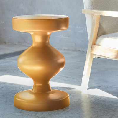 sweeek. Metal side table Hawa Mustard Yellow 29.5x29.5x47 cm