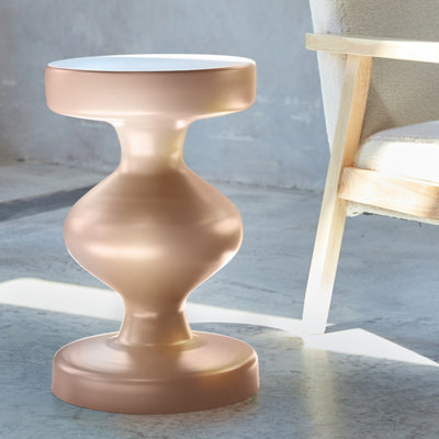 sweeek. Metal side table Hawa Pink 29.5x29.5x47 cm