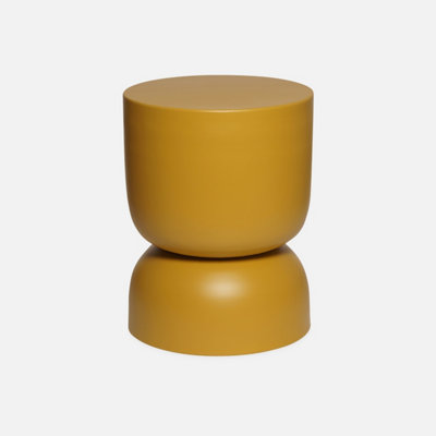 sweeek. Metal side table Madi Mustard Yellow 32x32x42 cm