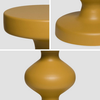 sweeek - Metal side table Mustard Yellow 29.5x29.5x48.5 cm - Hawa