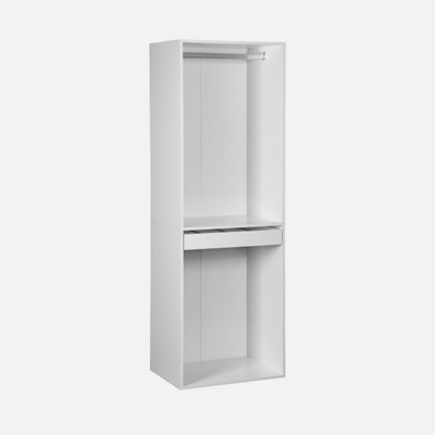 sweeek - Modular dressing kit with 2 elements Modulo White 120x45x180 cm