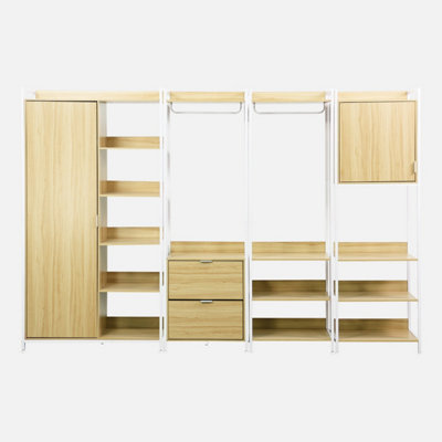 sweeek - Modular dressing kit with 4 elements Clever White L 280 x D 48 ...
