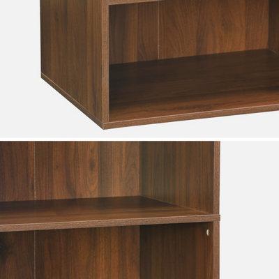 sweeek - Modular open wardrobe shelf unit Modulo Walnut 60x45x180 cm
