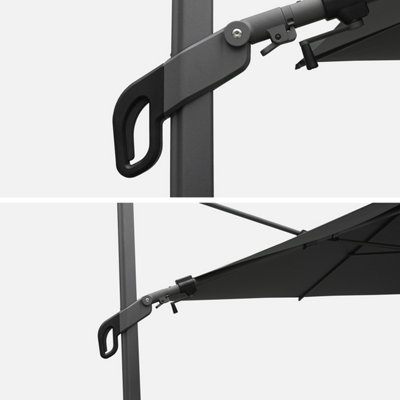 sweeek - Offset parasol ETRETAT rectangular grey 3x4m