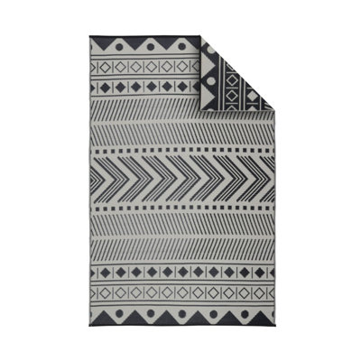 sweeek. Outdoor rug - 180x270cm - Jacquard reversible rectangular ...