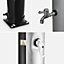 sweeek. Outdoor solar shower 35L tank with tap and mixer - for pool hot tub terrace garden - Gutta - Grey