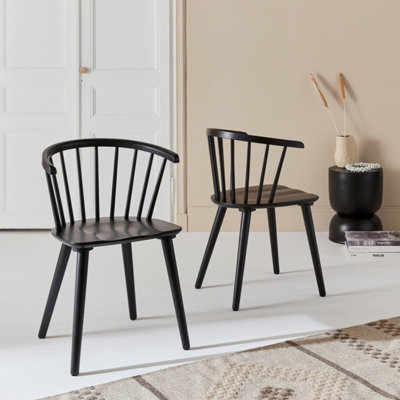 Spindle black dining deals chairs